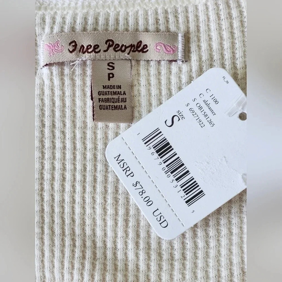 NWT || FREE PEOPLE || Santa Clara waffle weaved shirt - Picture 7 of 7